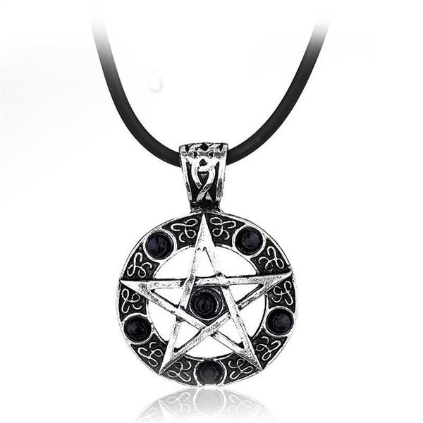 Цепи Сверхъестественное ожерелье пентаграмма Wicca Pagan Dean Winchester кулон винтажный готический женский мужской ювелирный подарок287D