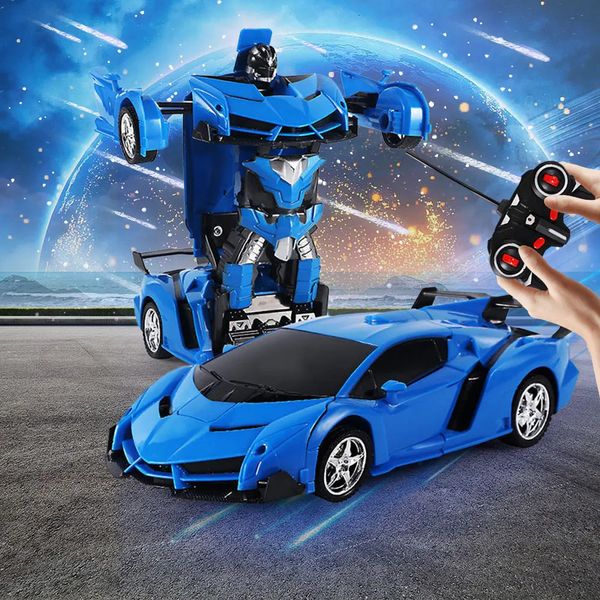 Modello pressofuso RC Auto Trasformazione Robot Veicolo sportivo Drift Toys Deformazione fredda Regali di compleanno di Natale per le ragazze dei ragazzi 231017