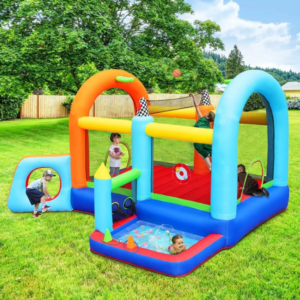 Игра с песком, водные развлечения, надувной джемпер, прыгающий домик, игровая площадка на заднем дворе, игровой домик в парке, замок для прыжков с бассейном-лягушатником, пляжный волейбол Plus Heav 231017