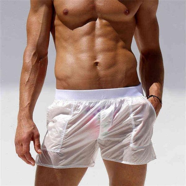 Verão sexy roupa de banho dos homens maiô troncos de natação transparente sunga mens nadar briefs praia shorts mayo sungas de praia homens y220309o