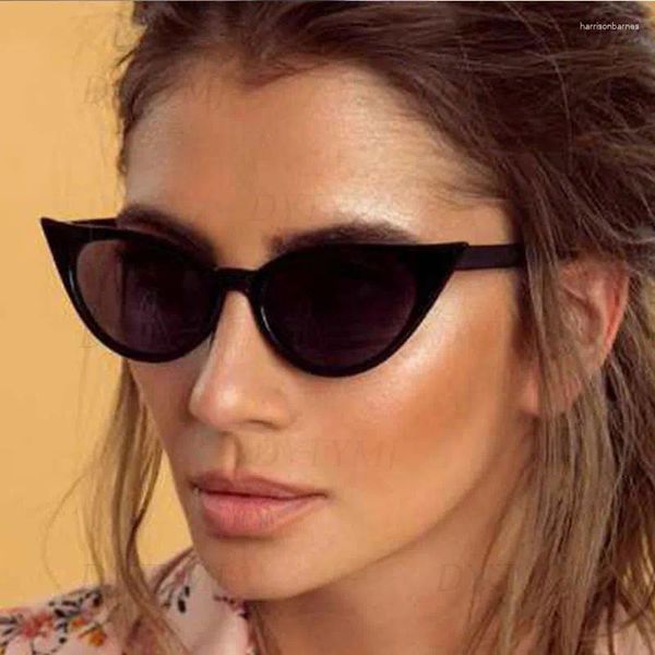 Güneş Gözlüğü Dytymj Cat Eye Kadınlar Vintage Leopar Gradyan Gözlük Tasarımcısı Küçük Gözlük Moda Gölgeleri Gafas de Sol Mujer