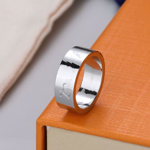 2024Роскошное дизайнерское кольцо, модные кольца с буквенным принтом для мужчин и женщин, титановое стальное кольцо, кольцо с муассанитом, поставка ювелирных изделий
