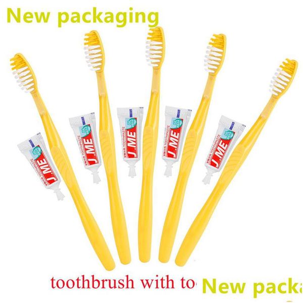 Suportes de escova de dentes 20-150Pack El escova de dentes descartável com conjunto de lavagem de tootaste Travel Cam Supplies Marca embalada individualmente Dhgarden Dhrpf