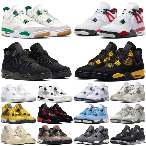 Jumpman 4 scarpe da basket uomo donna 4s Red Cement Frozen Moments Fire Red Thunder Military Black Cat Medium Olive scarpe da ginnastica sportive da uomo