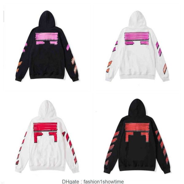 Offs Tasarımcılar Hoodies Erkek Beyazlar Hoodie Kadınları Mektup Baskıları Hoodys Street Giyim Külkü Sweatshirt Pamuk Uzun Kollu Günlük Giysiler Off Beyaz 1 9PMV