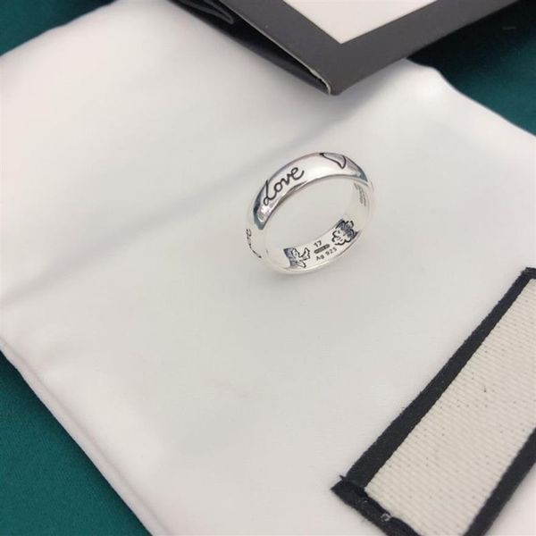 Moda 925 anelli in argento sterling con teschio moissanite anelli bague per uomo e donna Festa promessa campionato amanti dei gioielli regalo 310i