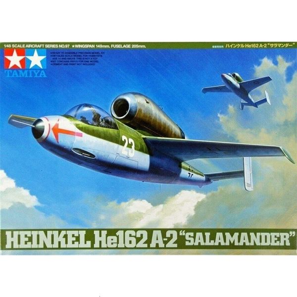 Модель самолета Tamiya 61097, масштабная модель 1/48, комплект реактивного истребителя, немецкий Heinkel He162 Salamander 231017