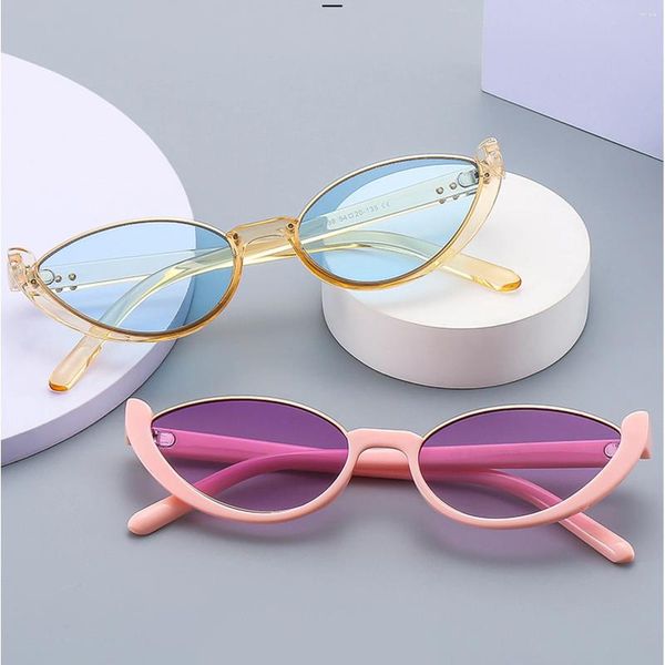 Sonnenbrille Kleine Cat Eye Frauen Männer Trendy Vintage Shades Brillen Mode Fahren Radfahren Halbrahmen Sonnenbrille