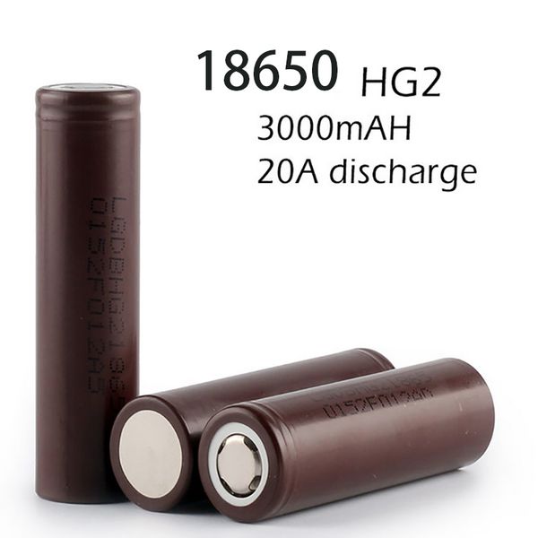 HG2 18650 литиевая батарея 20А, разрядка, высокоскоростная батарея для электрического велосипеда 18650
