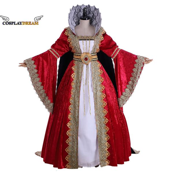 Rainha personalizada Elizabeth Cosplay Costume Dress Dress Rainha Charlotte Cosplay Costume Adulto Mulheres Vestido de Noiva 3xlCosplay