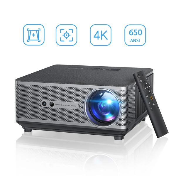 YABER K1 650 ANSI Auto FocusKeyston WiFi6 Bluetooth Full HD 1080P Projetor 4K Suporte LED Home Theater 231018