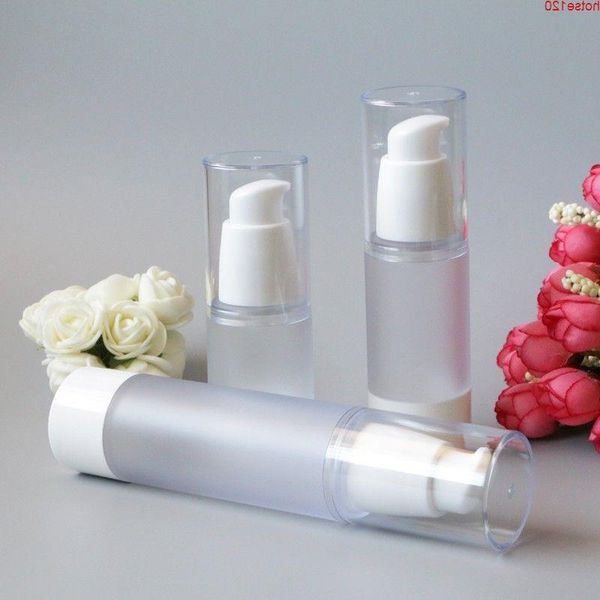 Pompa airless Bottiglia vuota per lozione liquida Bottiglie di glassa di lusso Imballaggio cosmetico Set da viaggio 15 ml 30 ml 50 ml Plastica 10 pezzi Raffl