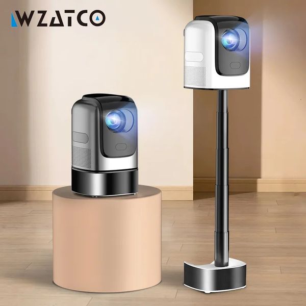 WZATCO A3 Full HD 1080P ЖК-светодиодный проектор Android 90 232 ГБ Smart 5G Wi-Fi Авто Keystone Видео Проекторы для домашнего кинотеатра 231018