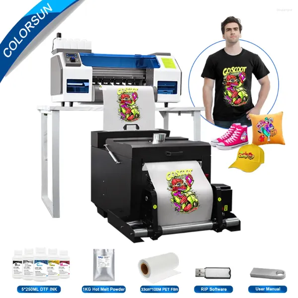 Stampante Colorsun A3 DTF doppia testina di stampa Xp600 T-shirt Impresora per bundle tutto il tessuto