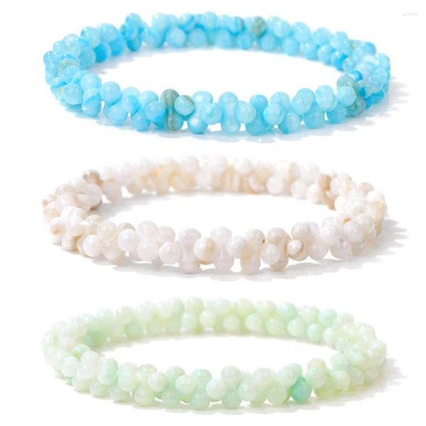 Strang Knochen DNA Form Perlen Shell Armband Bunte Perlmutt Heishi Für Frauen Männer Boho Meer Strand Armreifen Schmuck