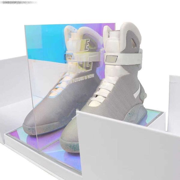 Sapatos autênticos Air Mag de volta para o futuro Laces automáticos Marty Mcfly's Led Shoes Mens Sports Sneakers com caixa original Eur 40-47