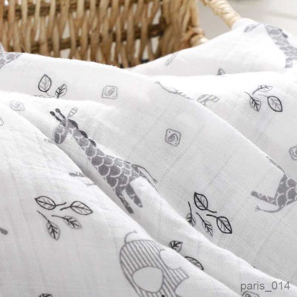 Одеяла с геометрическим рисунком 120*110 см, муслиновые пеленальные одеяла, хлопковые многослойные детское одеяло, банное полотенце для новорожденных, постельное белье