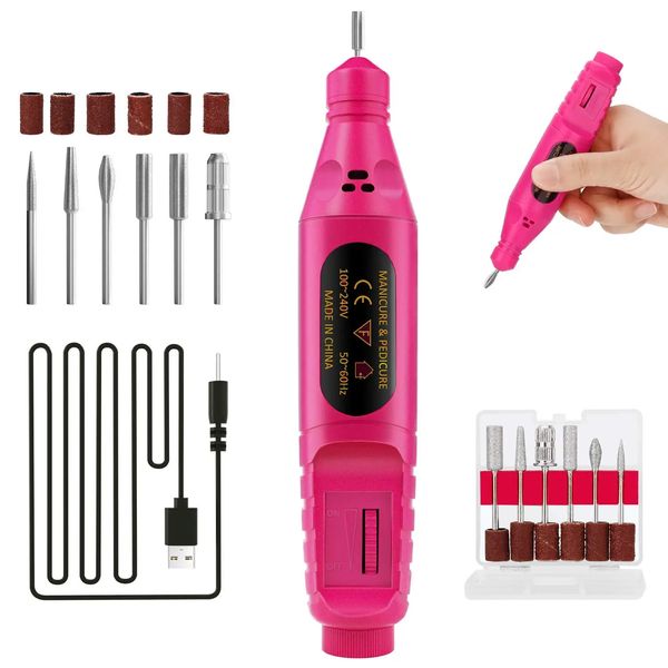 Set manicure per unghie Kit trapano elettrico professionale Rimuovi smalto per pedicure Fasce abrasive Macchina per penna artistica 231017