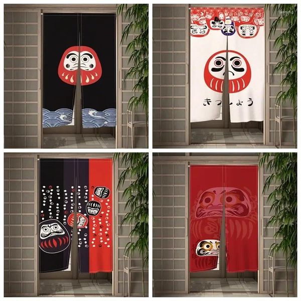 Cortina japonesa-e restaurante dharma ovos tecido porta cozinha estofamento de casa decoração tela noren pendurado meia cortina