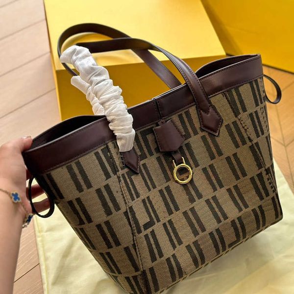 3 Größen Spiegelqualität Designer Totes Umhängetaschen Damen zusammenklappbare Eimer Taschen Luxus Handtasche Tote F Buchstabe Kapazität Leder Leinwand Einkaufshandtaschen 231015