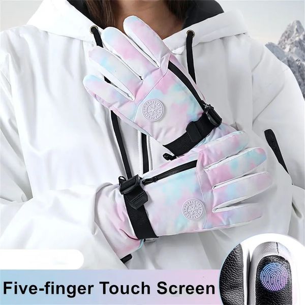 Guanti da sci impermeabili funzione touchscreen snowboard inverno caldo antivento uomo donna moto MTB neve ciclismo 231017