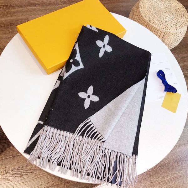 Grand foulard de créateur de mode pour femmes, châle chaud d'hiver en velours de lapin 100%