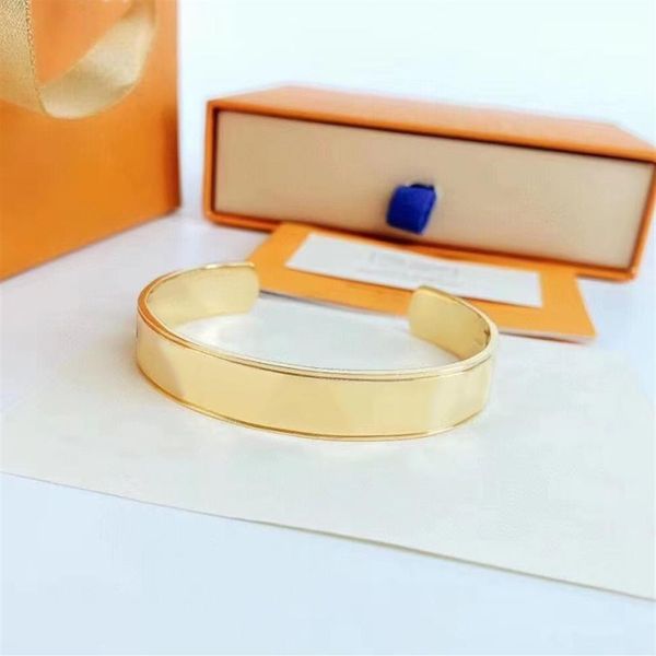 Tasarımcı Hollow Cuff için Kadın Lover Sevgililer Günü Hediyesi Gold Gümüş Gül-Gold X12VVV Kostüm Mücevher Bilezikleri Box255D ile