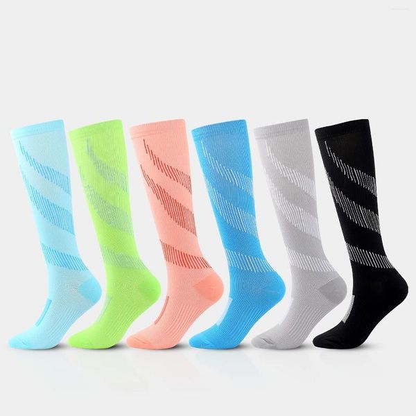 Männer Socken 1 paar Kompression Atmungsaktive Outdoor Erwachsene Sport Baumwolle Schnell trocknend Komfortable Schweiß Absorbierende Lange Rohr Sokken