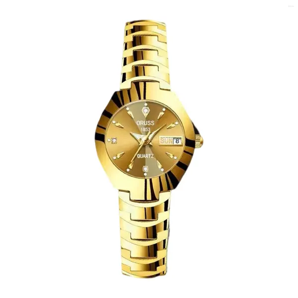 Relógios de pulso feminino elegante relógios de pulso cor sólida minimalista glitter relógio para compras andando saída