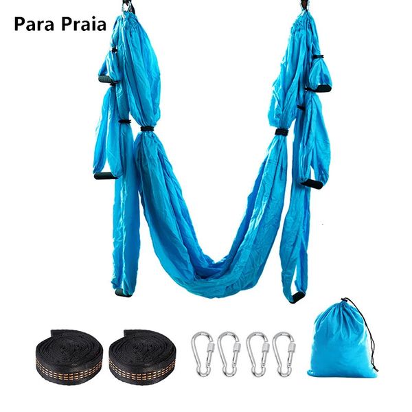 Bandas de resistência ParaPraia Yoga Hammock Anti Gravidade Ultraleve Parachute Nylon Aerial Indoor Fitness Swing com acessórios 231017