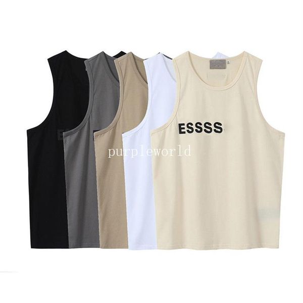 5 renk erkek kadın yelek tişörtleri basit mektup baskı unisex gömlek yaz kolsuz nefes alabilen çift yelek giysi269r