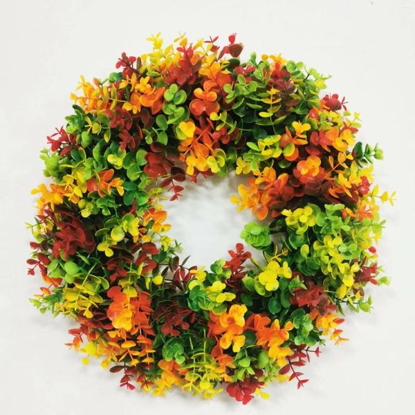 Fiori decorativi ghirlanda di eucalipto colorato per la decorazione domestica pianta artificiale sfondo muro finestra forniture per feste di nozze fai da te