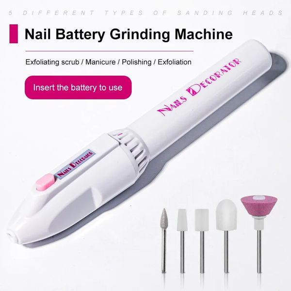 Set manicure per unghie 5 in 1 MINI Kit trapano elettrico Pedicure Rettifica Lucidatura Art Levigatura File Pen Tools Machine 231017