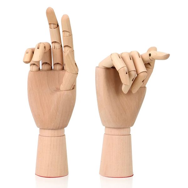 Objetos decorativos estatuetas decoração de casa esboço manequim modelo mão de madeira modelos de artista humano flexível boneca articulada 10 polegadas de altura membros móveis 231017