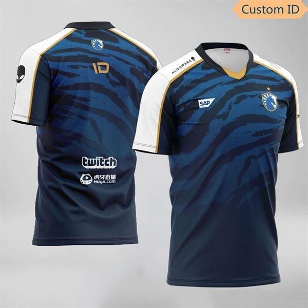 Team Sıvı Üniforma T-Shirt LOL Polo Gömlekler CSGO Oyuncu Adı Fan Hochwertige TL Esports 3D Gömlek Kişisel Kimlik Özelleştirme306K