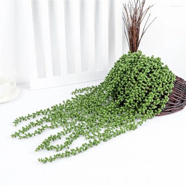 Flores decorativas realista rattan planta vibrante artificial suculenta frutas videira tapeçarias de parede para decoração de casa colorida folhas realistas