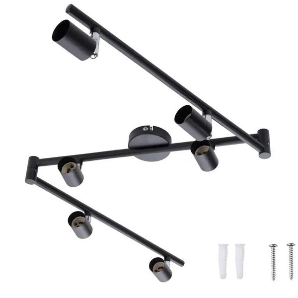 Dekorative Objekte Figuren Moderne LED-Deckenleuchte GU10 Drehbare, winkelverstellbare Schienenlampe Schwarz Silber Spotbeleuchtung AC90260v 231113