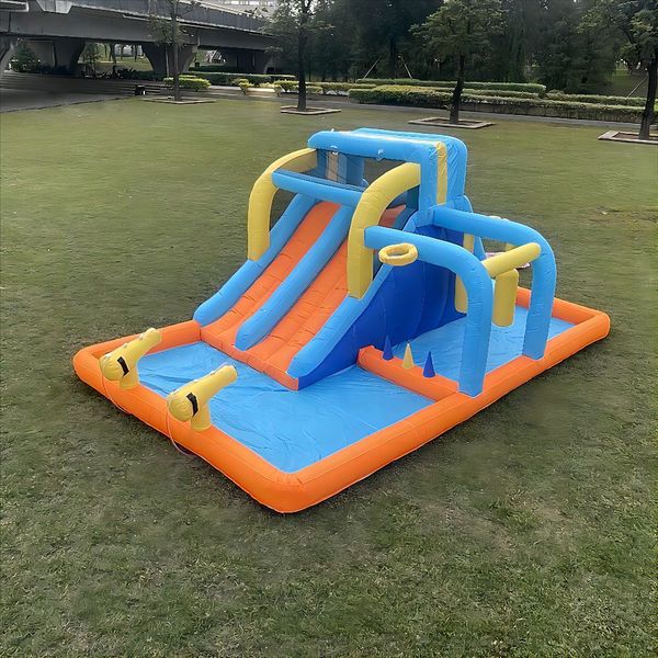 Piscina gonfiabile per diapositive per bambini per bambini all'area giochi per esterni Centro di gioco gonfiabile con acquerelli con campeggio pendolo per bambini Giochi per feste di compleanno per bambini giocattoli