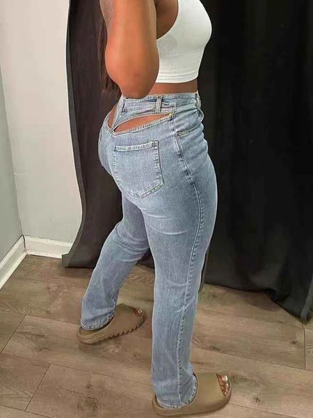 Damenjeans Sifreyr Cut Out Tight Pencil Damen Denim Streetwear Hohe Taille Vintage Wash Skinny Lange Hose Fairycore Grunge Hose 231018