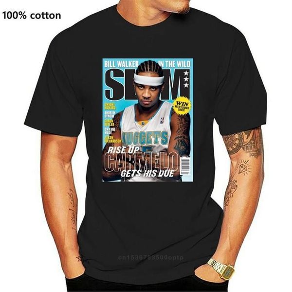 Homens camisetas Carmelo Anthony Slam Cover T-shirt Homens Mulheres Harajuku Engraçado Tee Shirt295v