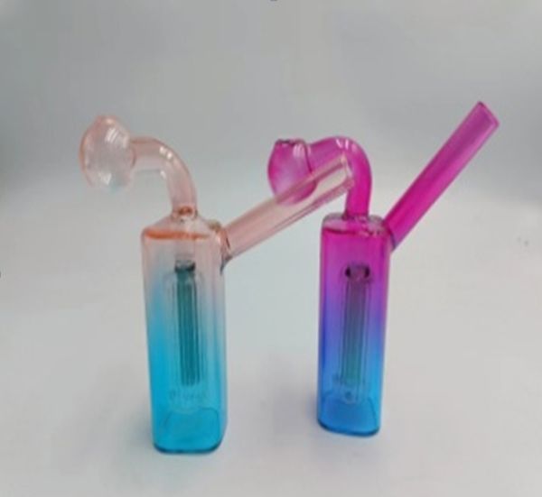 Mini kleine Glas Shisha Ölbrenner Rauchglaspfeifen Bong Rauchpfeife