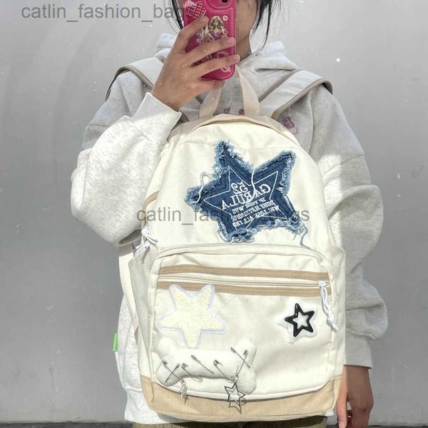 Çapraz vücut çantası sevimli okul sırt çantası öğrenci çantaları okul çantası seyahat bayanlar genç sırt çantaları forcatlin_fashion_bags