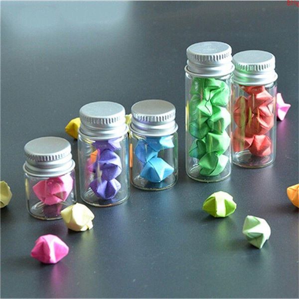 Jars Crafts Glasflaschen mit Aluminiumkappe, Flüssigkeit, leer, 5 ml, 6 ml, 7 ml, 10 ml, 14 ml, Fläschchen, 100 Stück, gute Menge, Cebja