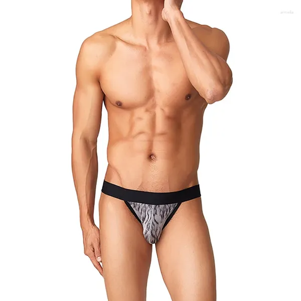 Unterhosen Männer Slips Jockstrap String Homme Gestreifte Unterwäsche Niedrige Taille Bugle Pouch Höschen Bikini Unerpants Calzoncillos Hombre Thongs