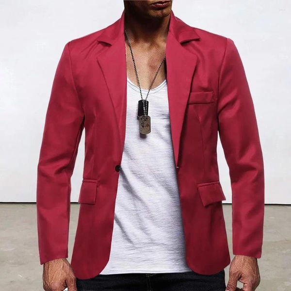 Erkekler Takım Moda Sıradan Erkekler Blazer Patchwork Erkek İşletme Bir Düğmesi İnce Fit Maskulino Erkek Ceket Blazers M-XXXL