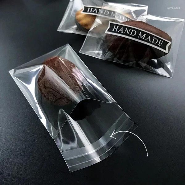 Envoltório de presente auto-selagem sacos de celofane transparente plástico resealable deleite para biscoitos embalagem embalagens decorativas segurança alimentar