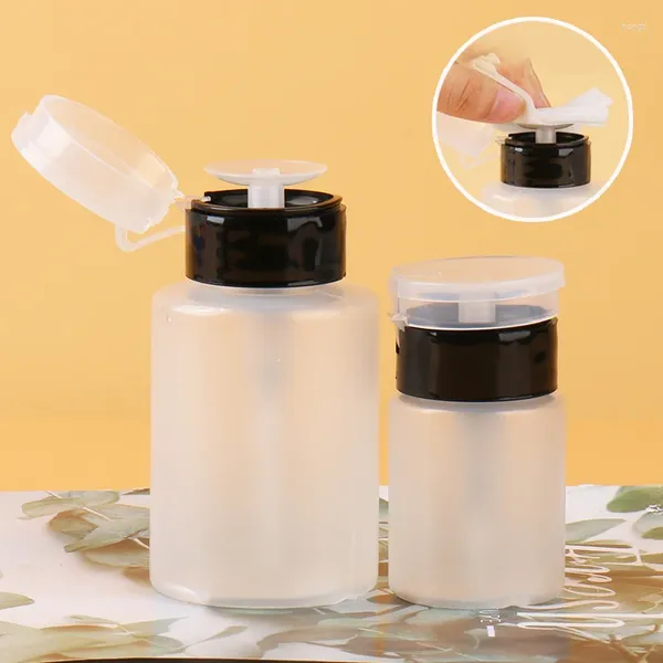 Bottiglie di stoccaggio Pompa per nail art Acrilico riutilizzabile Gelpolish Remover Detergente Contenitore per liquidi Pressa Pompaggio Dispenser Bottiglia Strumento per manicure