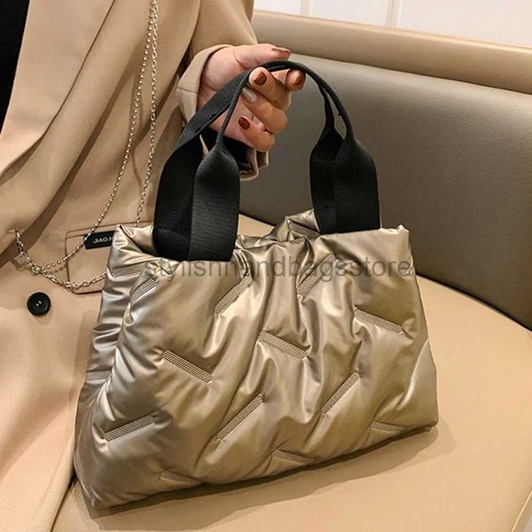 Umhängetaschen Mode gesteppte Tasche gesteppte Raum Handtasche Schultertasche Winter weibliche Kissen große Kapazität Tote Umhängetaschenstyleshandbagsstore