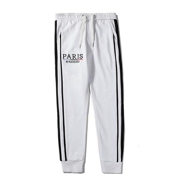 Pantaloni da jogging di lusso da uomo Pantaloni sportivi con coulisse di marca Pantaloni da jogging firmati a strisce laterali di alta moda nero bianco colori244S