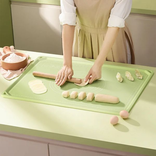 Mattarelli Tavole per pasticceria - Taglierina per tagliatelle di grandi dimensioni Pannello da cucina addensato per cuocere e rotolare le tagliatelle Tagliere in silicone per uso alimentare Tappetino per impastare 231018